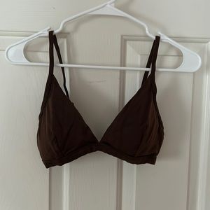 Brown silk bralette